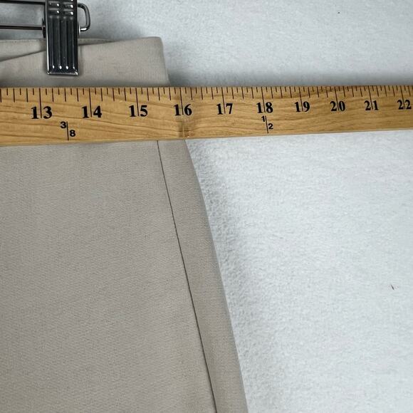 Vince Stretch Ankle Pants Women 10 Ceramic Taupe Front Zip Up Straight Leg - Picture 6 of 12